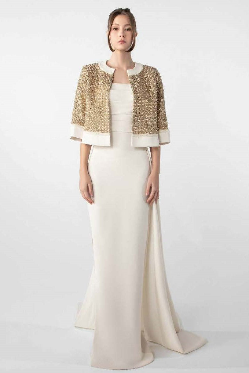 Gown with Embroidered Bolero