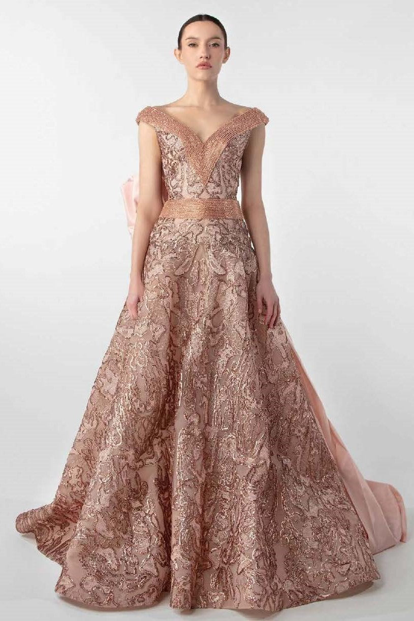 Crystal-Embroidered Gown