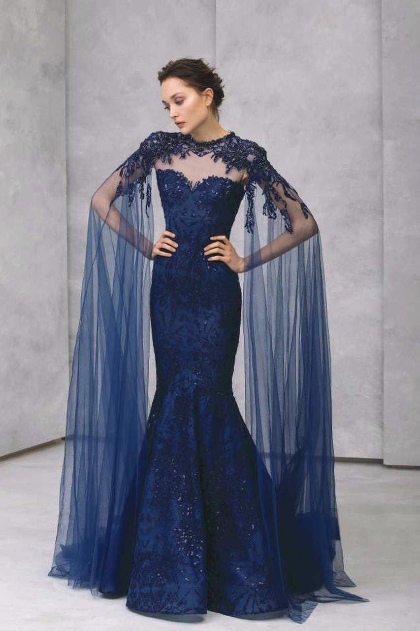 Mermaid Cut Silk Embroidered Gown