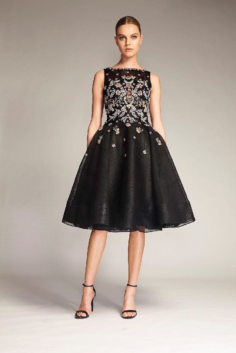 Sleeveless Beaded Cocktail Dress