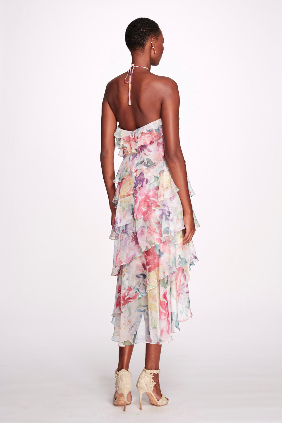 Halter Neck Print Dress