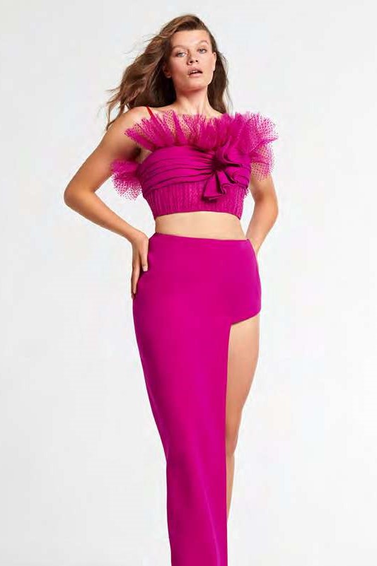 Tulle Crepe Top and Skirt