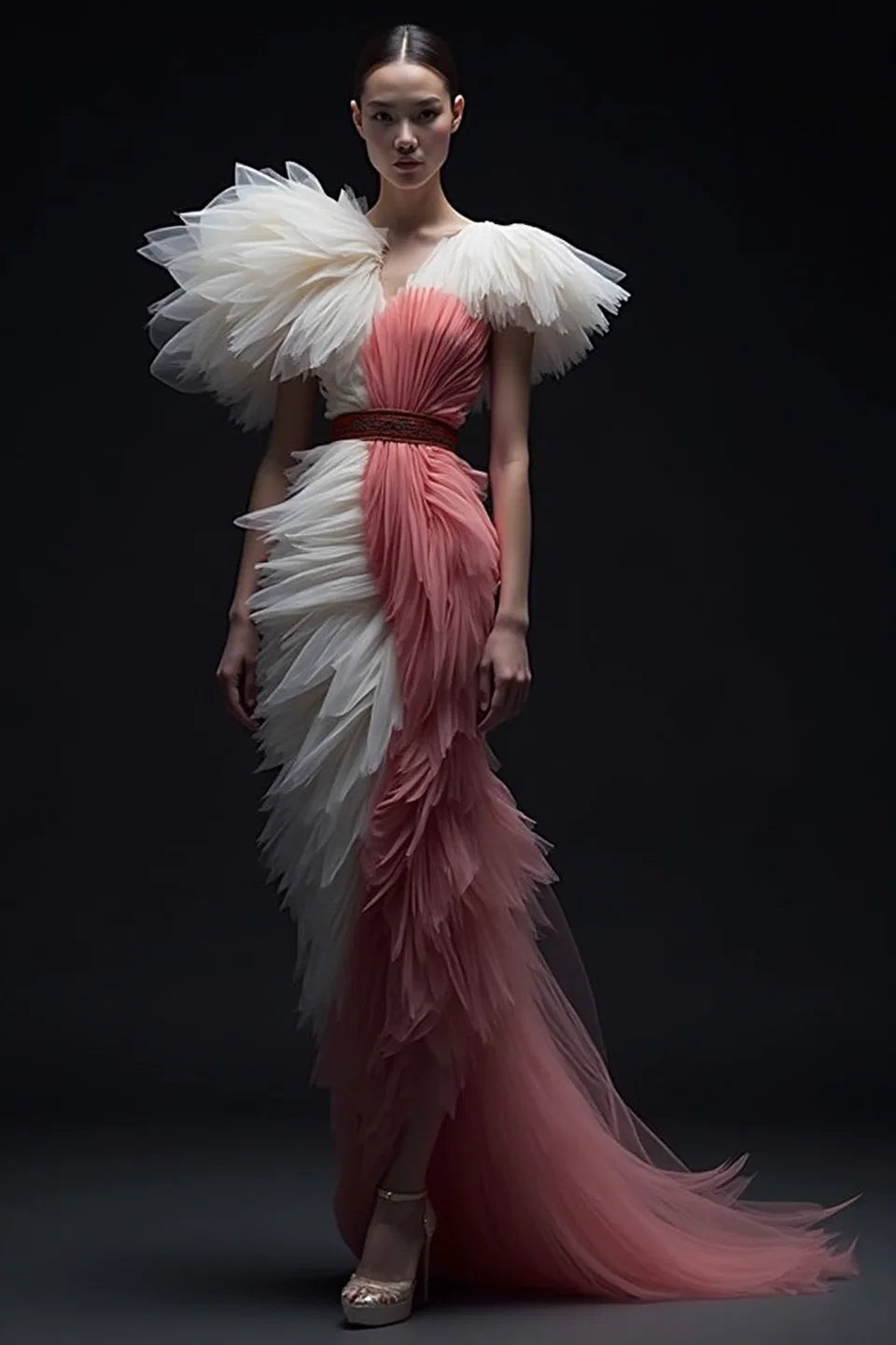 Short Sleeve Shirred Gown