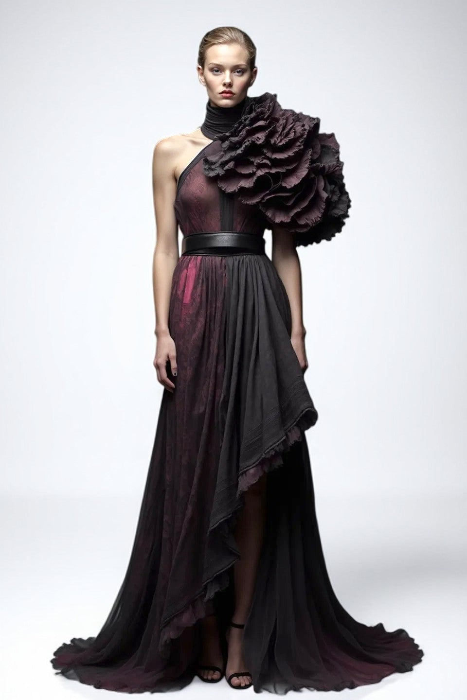 Sleeveless Slit A-Line Gown