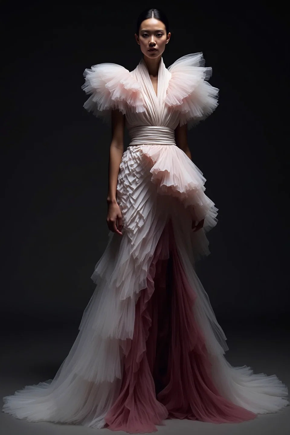 Structured Side Peplum Gown