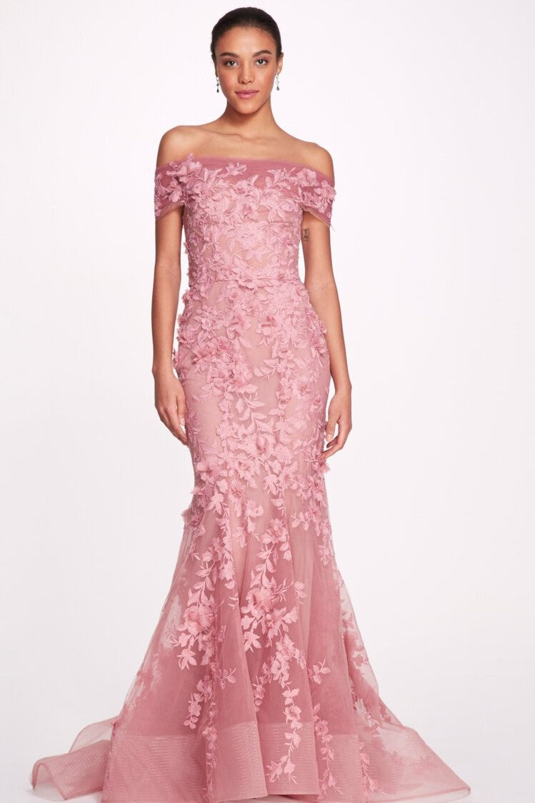 Off the Shoulder Fish Tail Gown