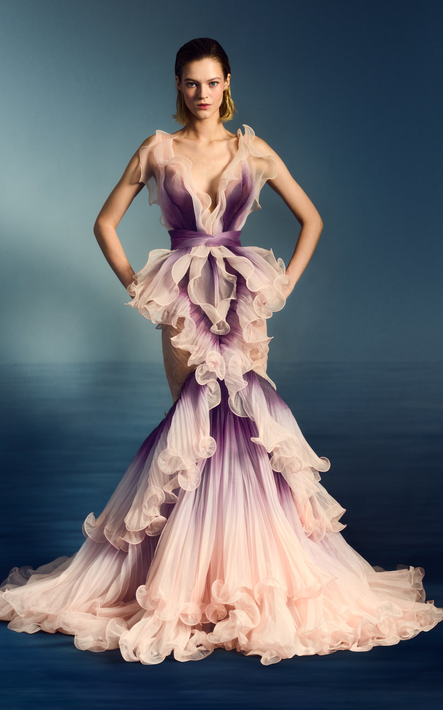 Ombre Fishtail Gown