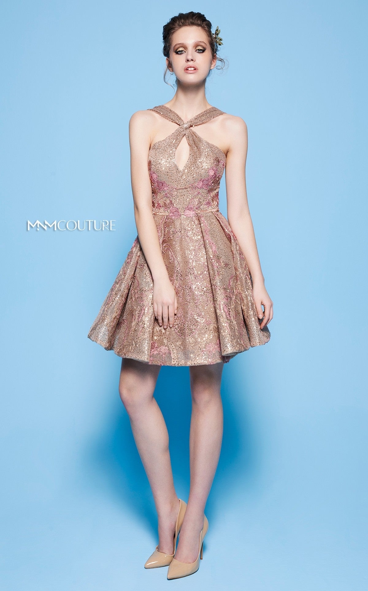 Sleeveless Sequin Cocktail Dress