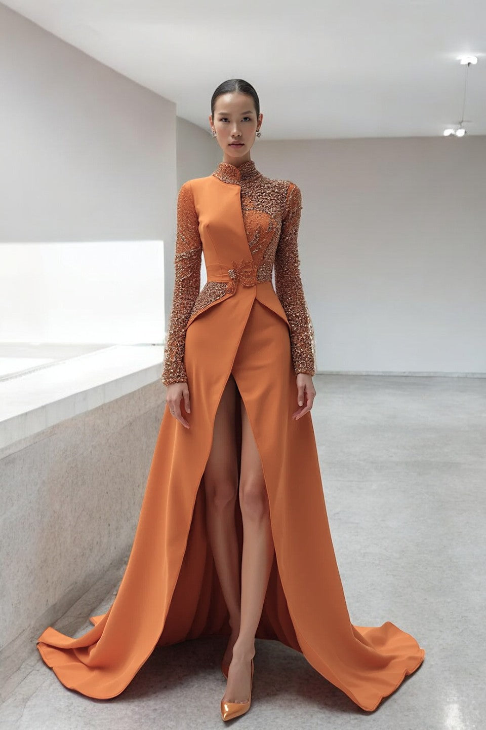 Long Sleeve Magdna Gown