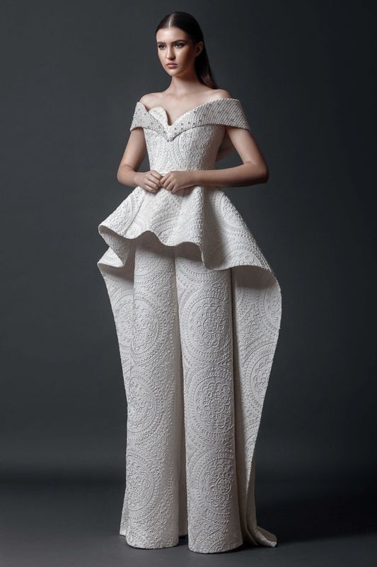 Off Shoulder Draped Top and Pants