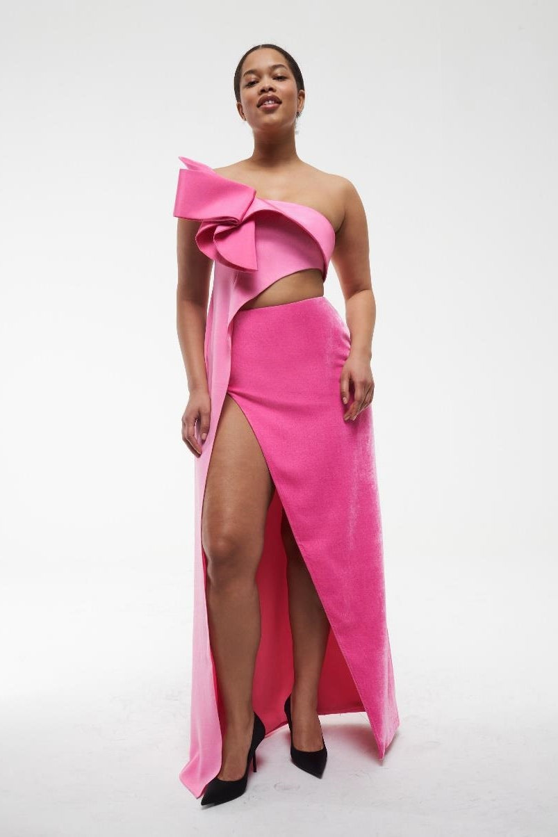 Powder Pink Two Piece Gown