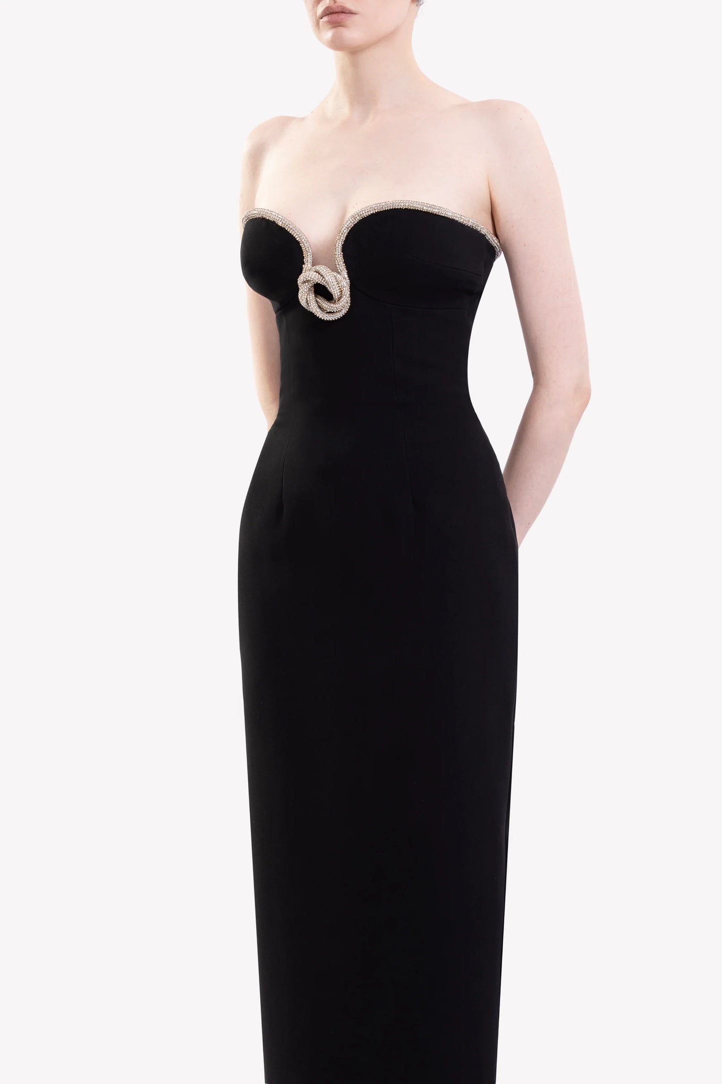 Strapless Embellished Dress