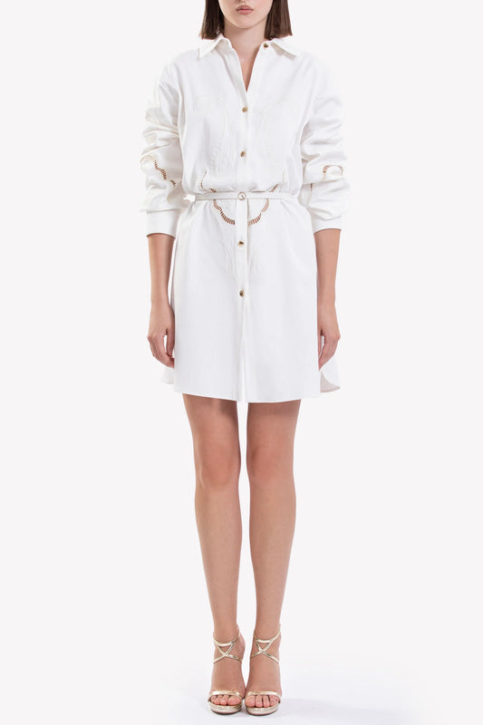 Perforated Demin Dress