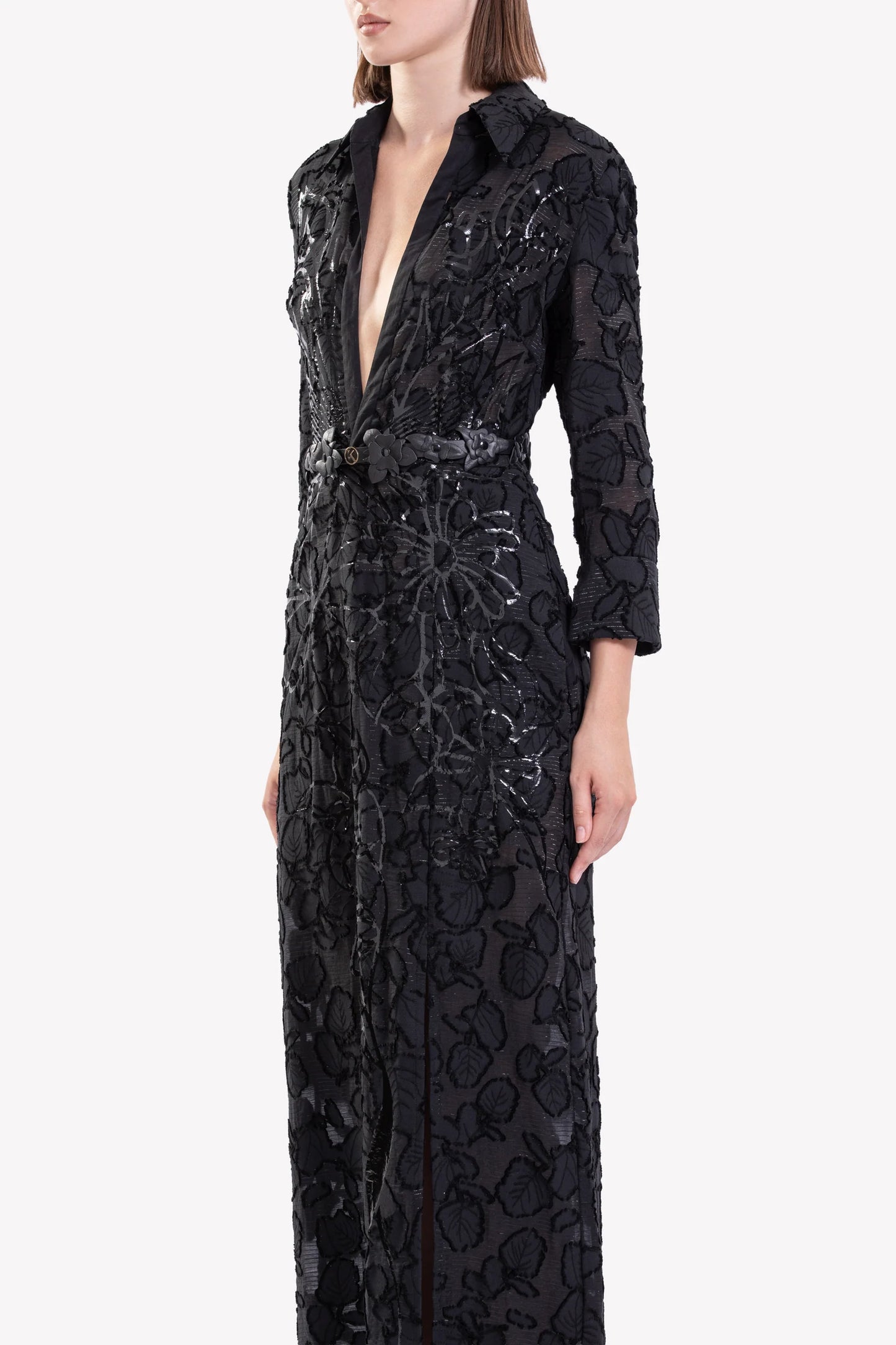 Long Sleeve Textured Dress