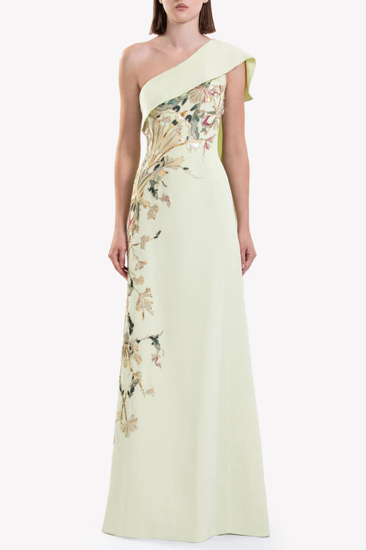 One-Shoulder Embroidered Dress