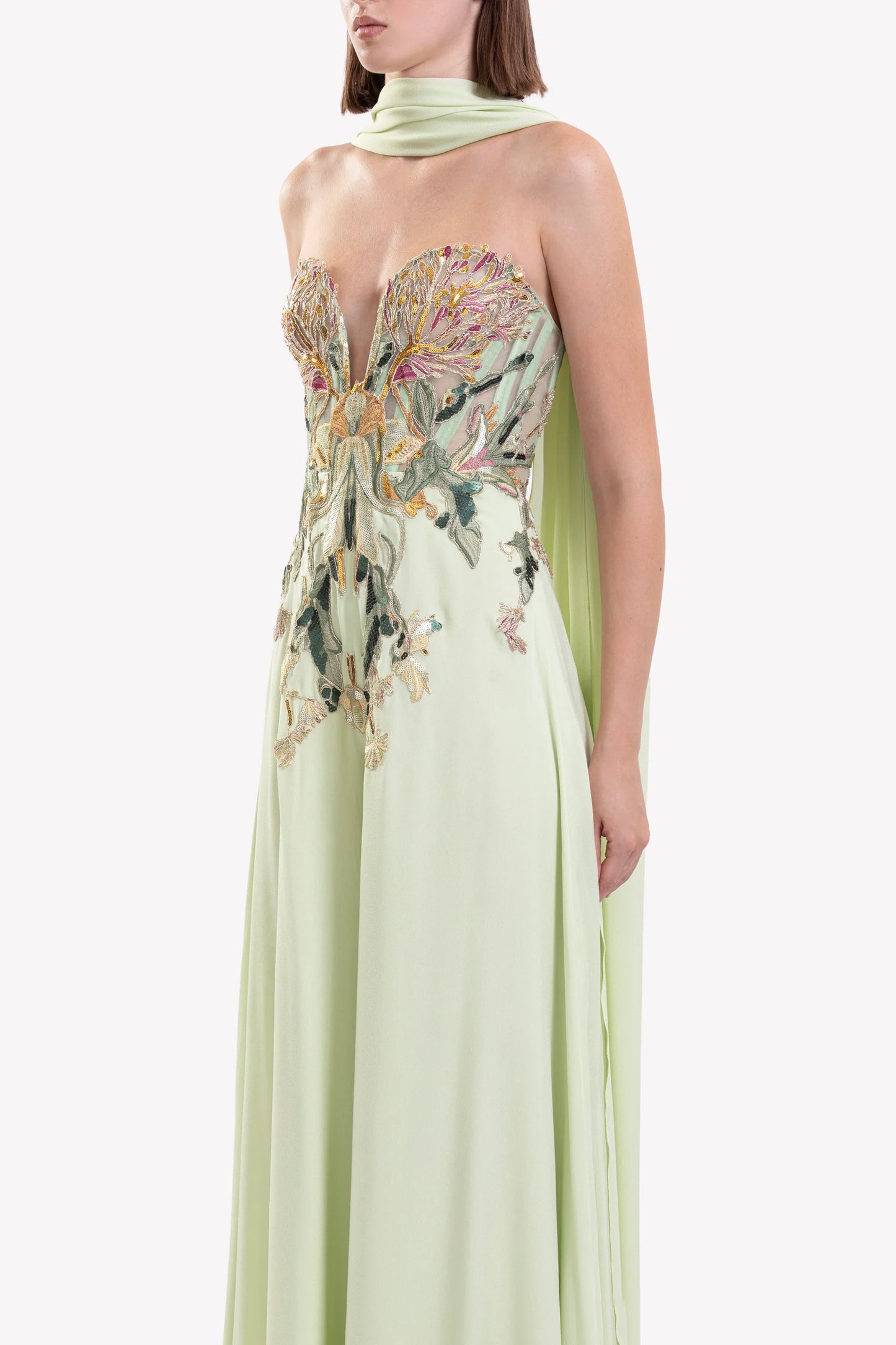 Embroidered Georgette Jumpsuit