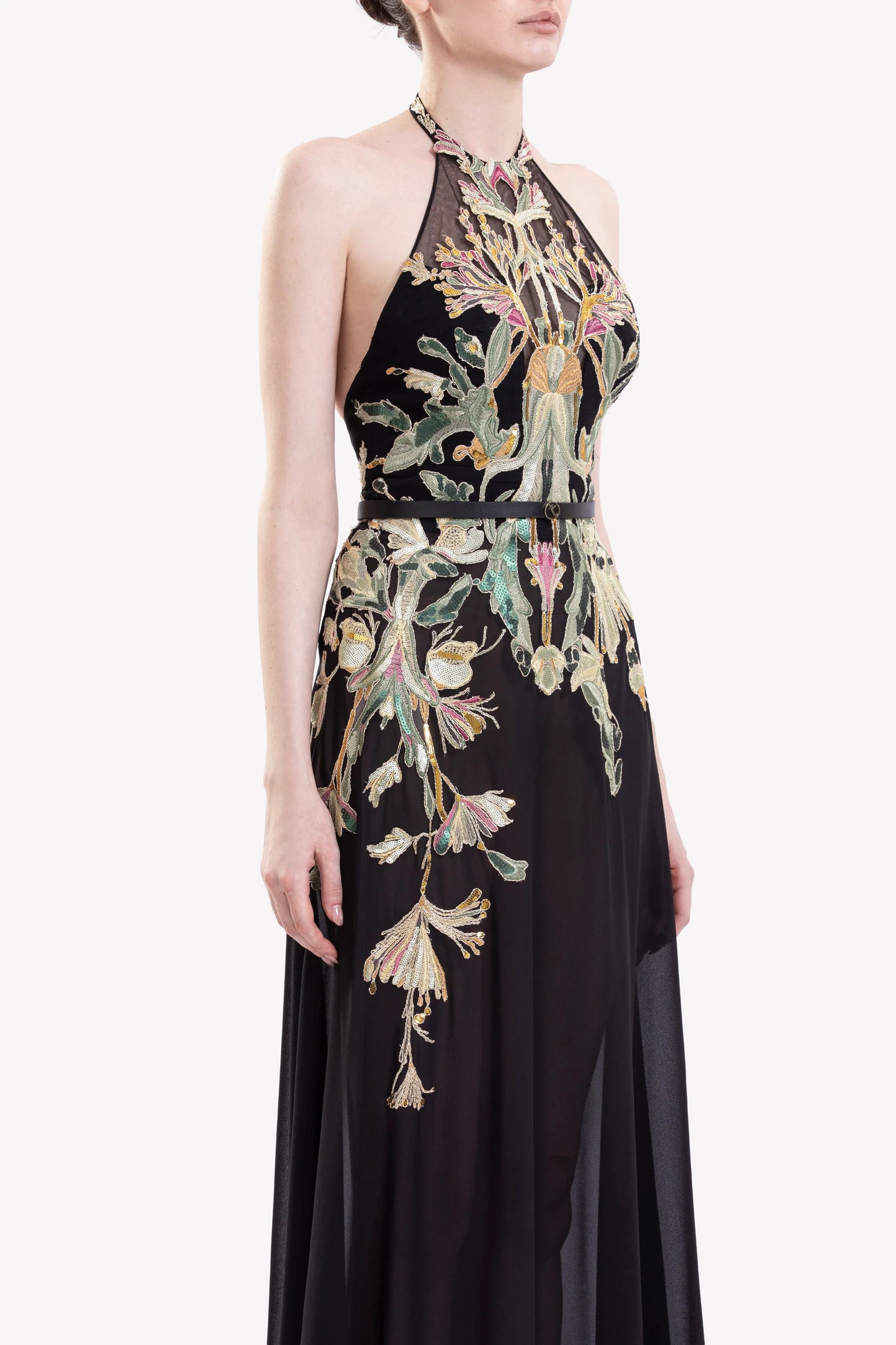 Embroidered Georgette Dress