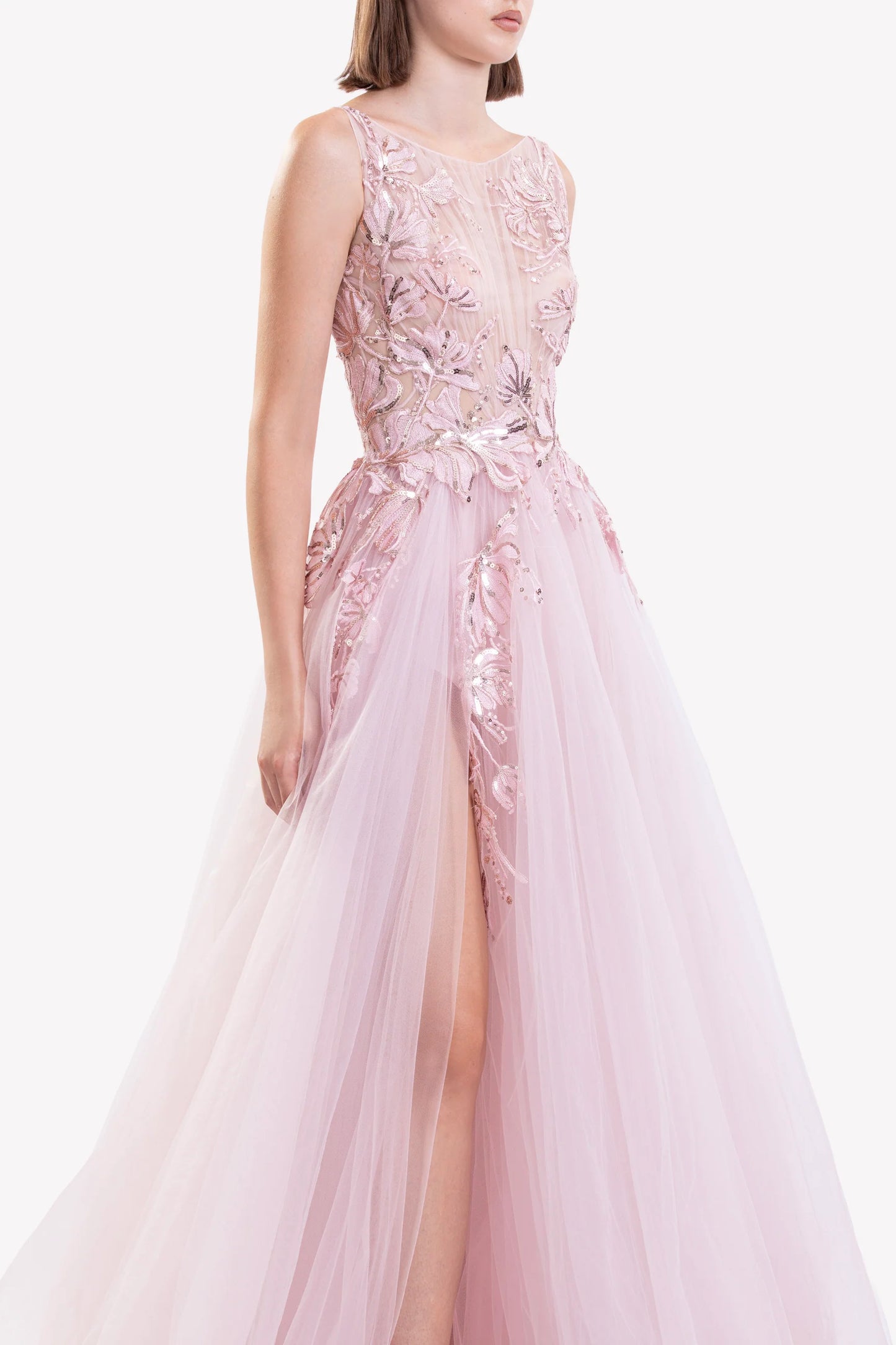 Embroidered Tulle Dress