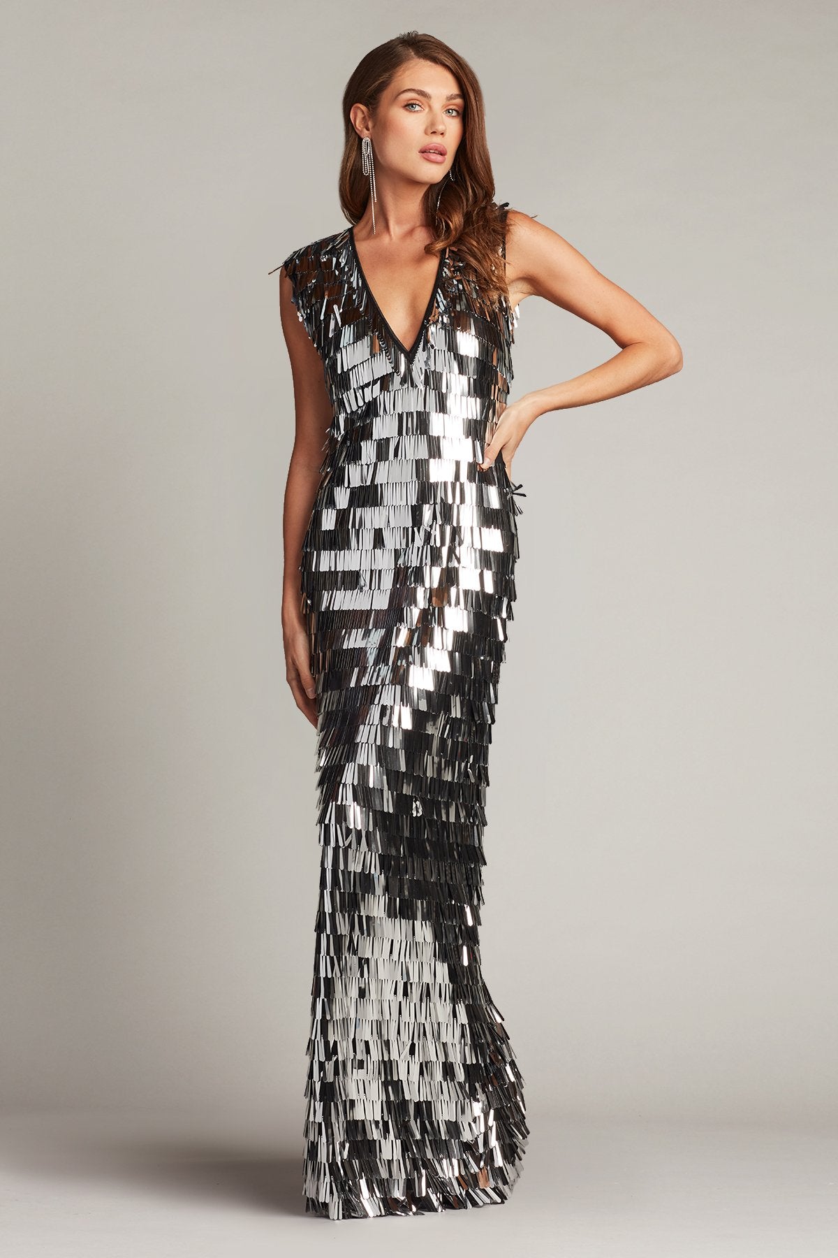 Kipper Plunge Neck Gown