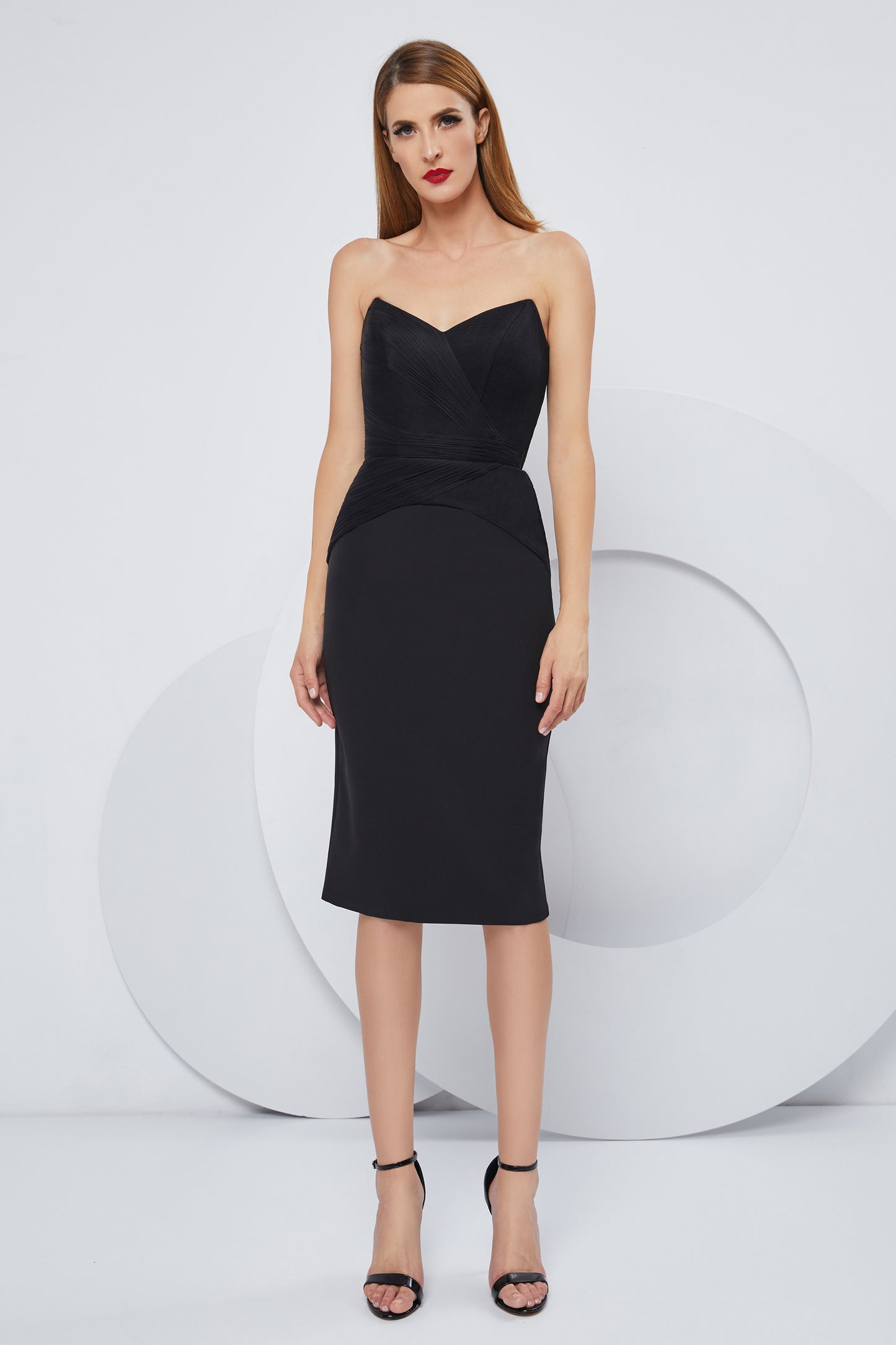 Strapless Stretch Crepe Dress