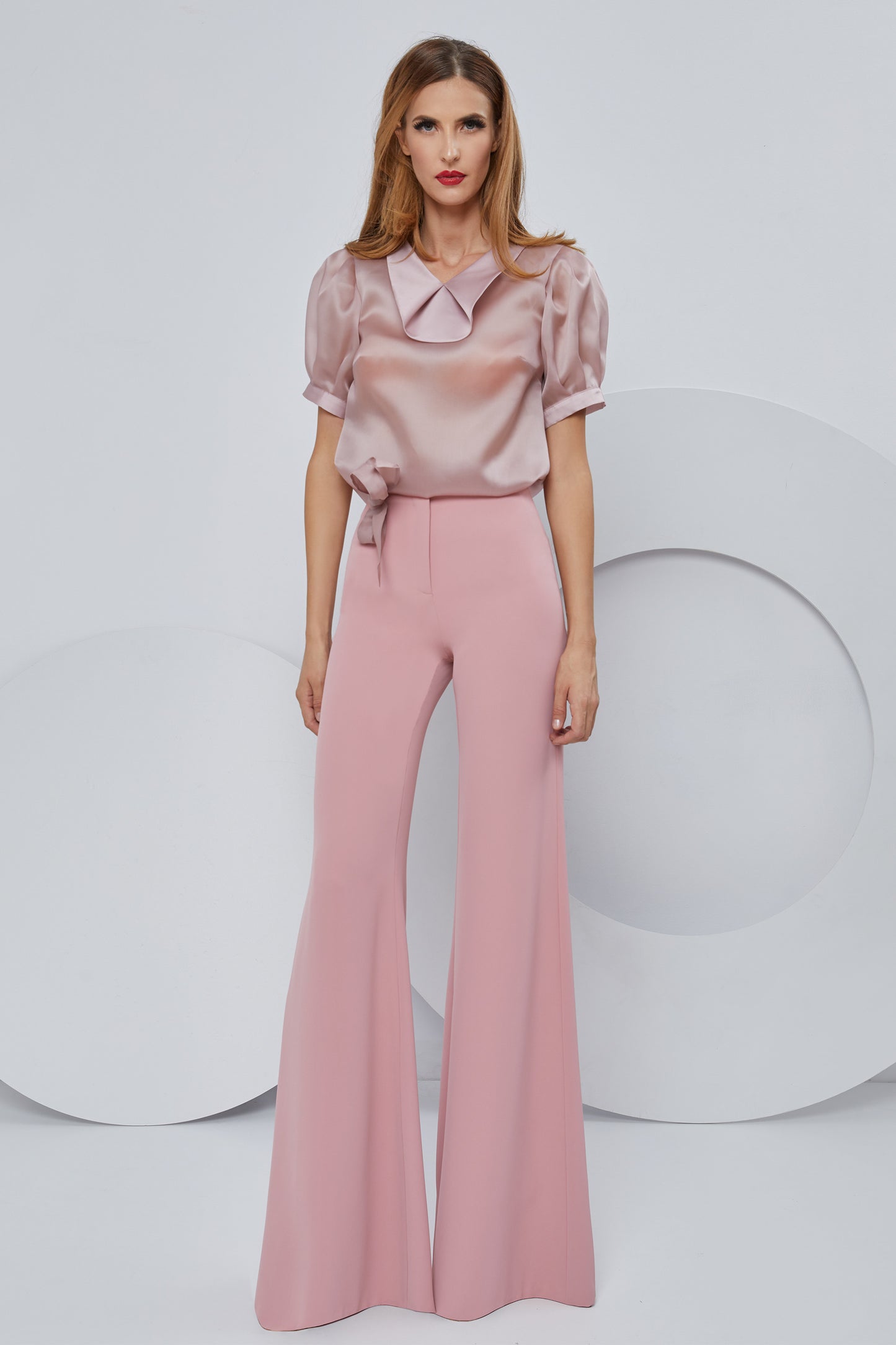 Silk Organza Blouse and Stretch Crepe Pant