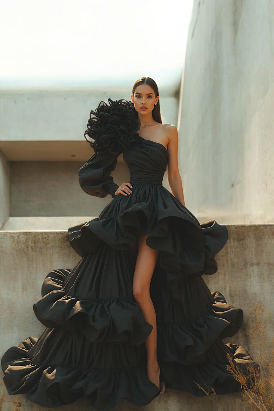 Cascading Layered Gown
