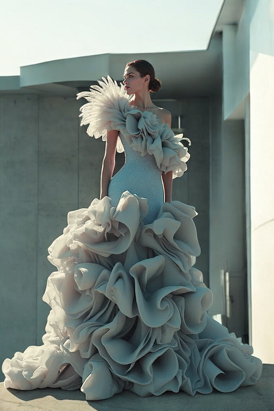 Dramatic Material Gown