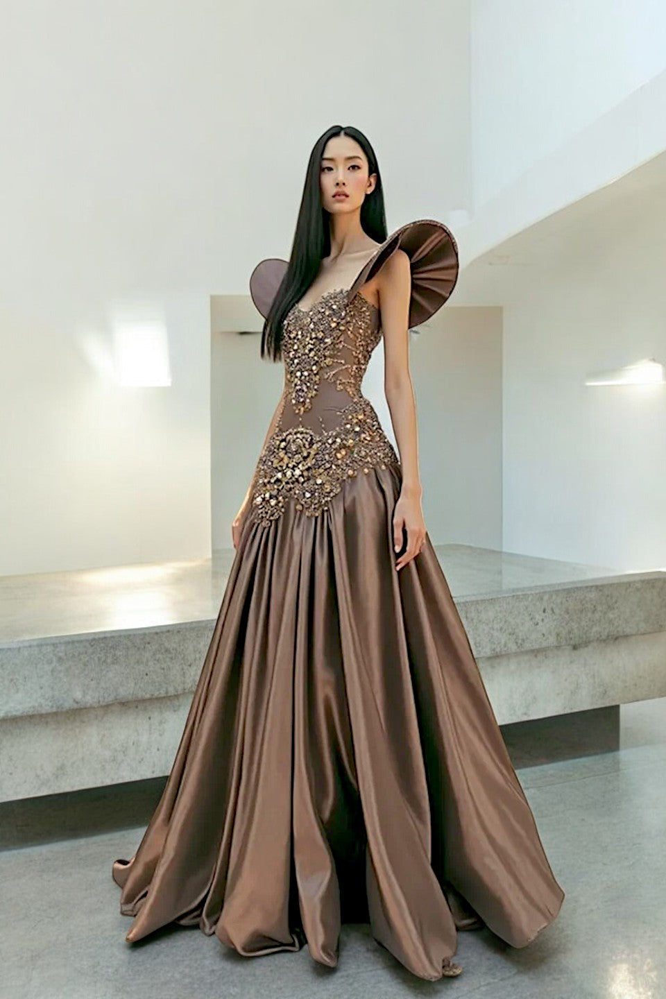 Unique Shoulder Gown
