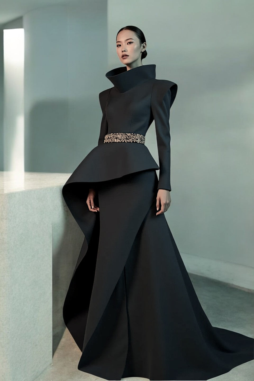 Unique Banded Full Gown