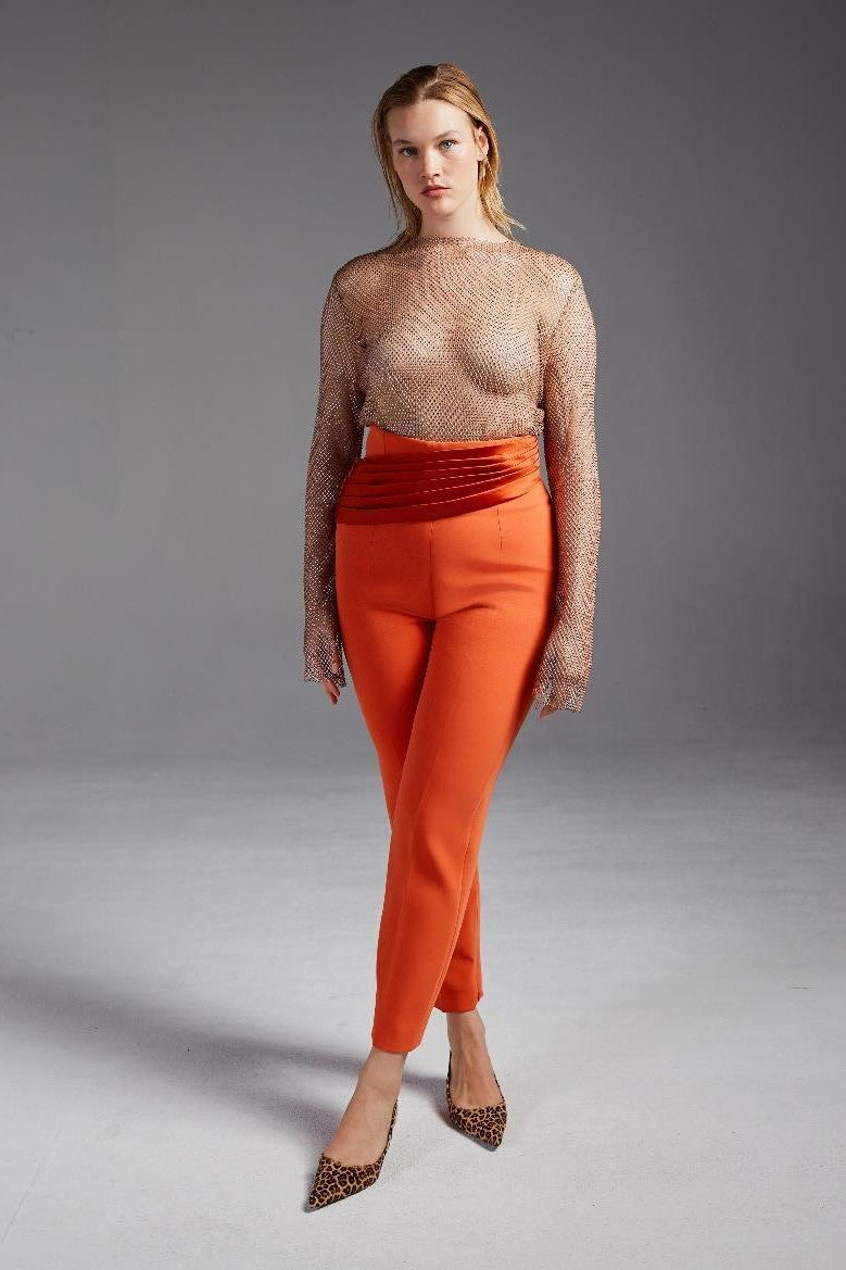 Crystal Net Top with Pants