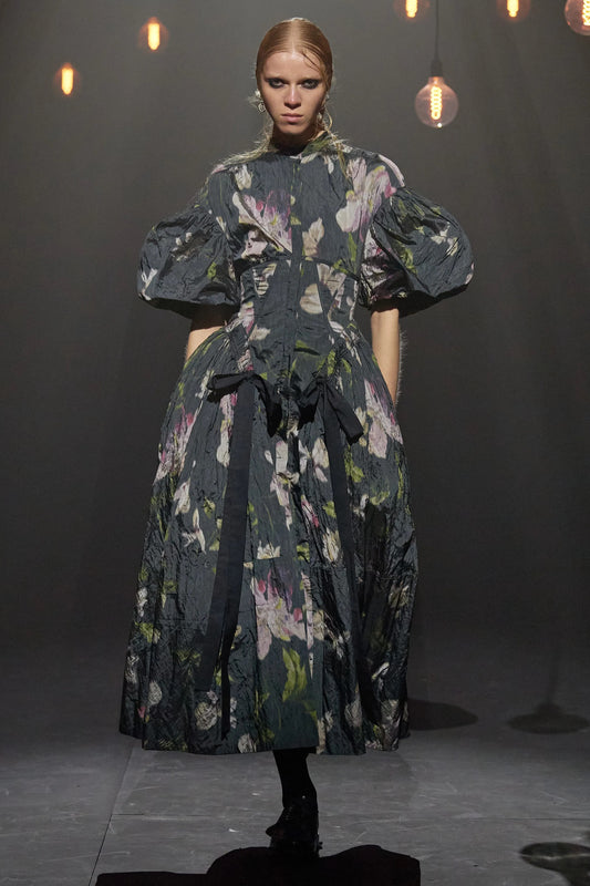 Corset Waist Short Sleeve Dress