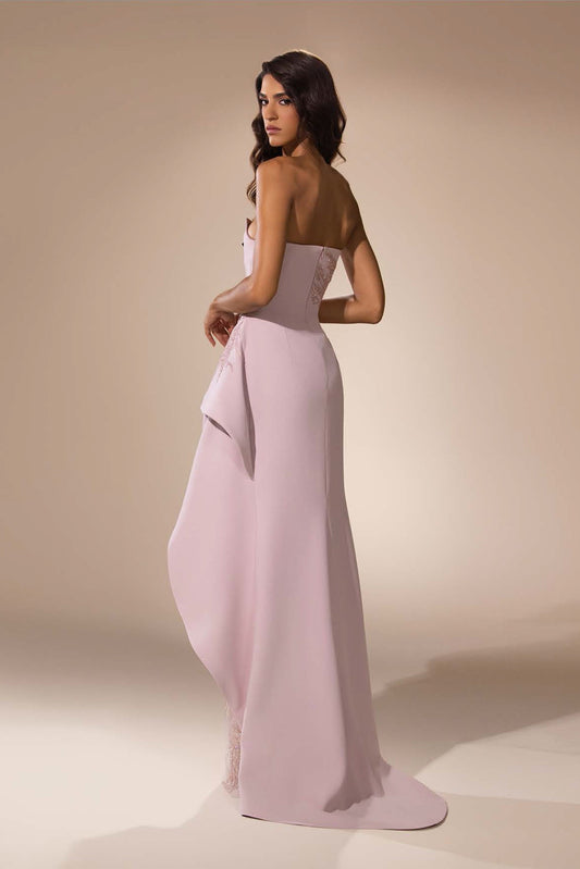 Strapless Satin Gown