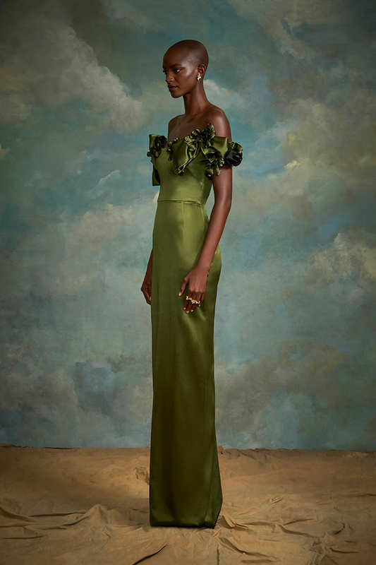 Stretch Satin Gown