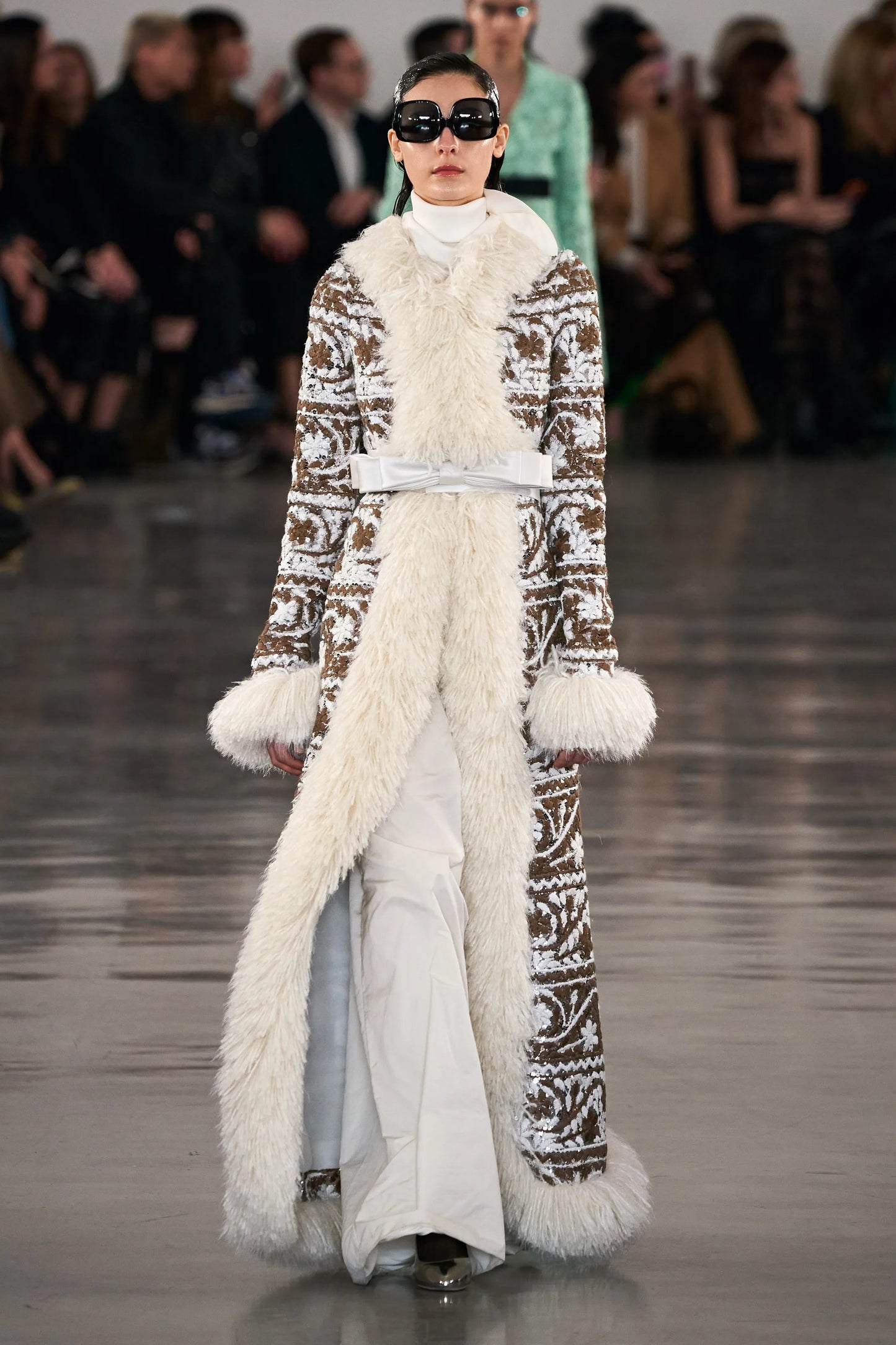 Long Fringe Embroidered Coat