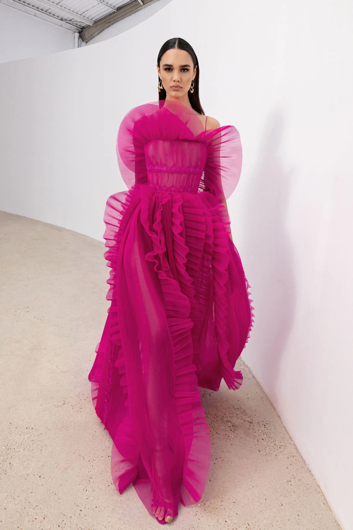 Organza and Lace Gown