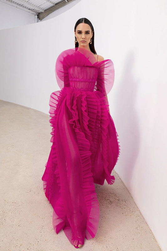 Organza and Lace Gown