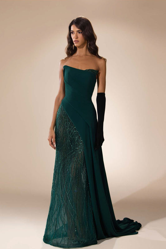 Sculptural Drape Gown
