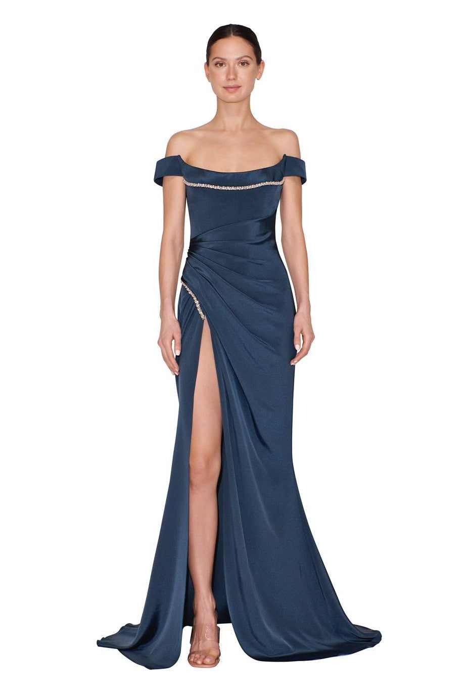 Off Shoulder Sleeveless Gown