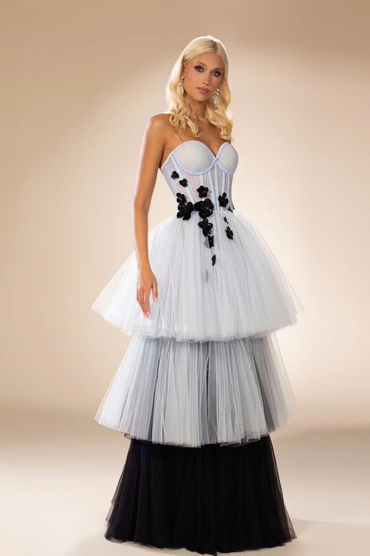 Layered Tulle Gown