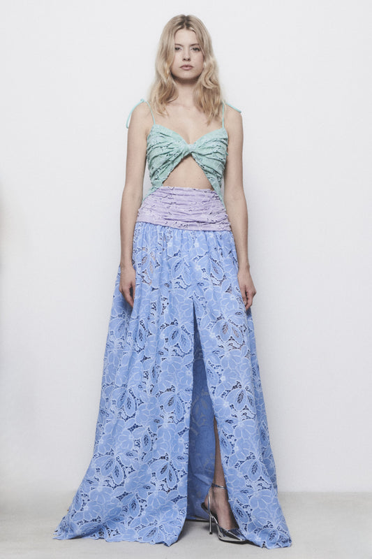 Tricolor Lace Dress