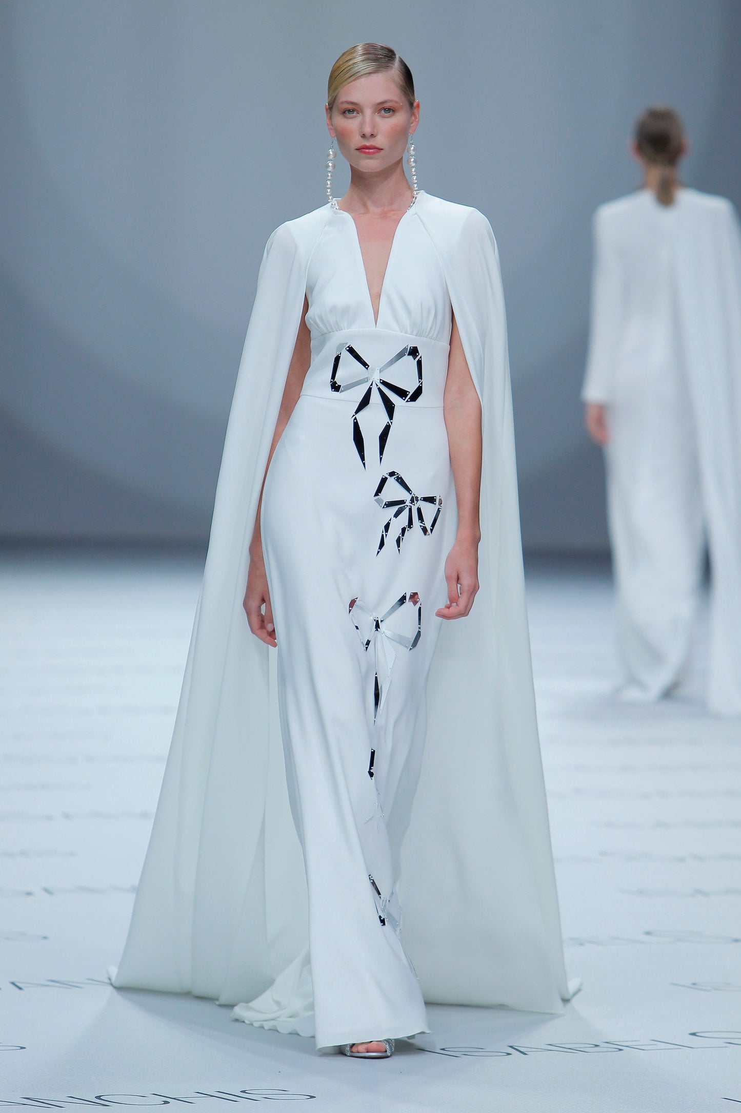 Sleeveless Kamelia Gown w/ Cape