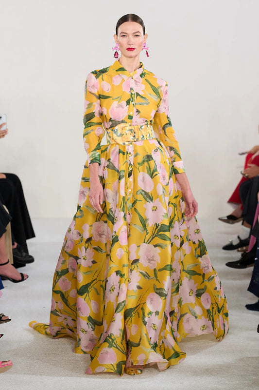 Silk Organza Trench Gown