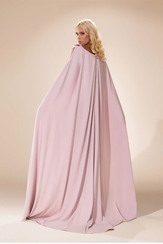 Flowing Cape Gown