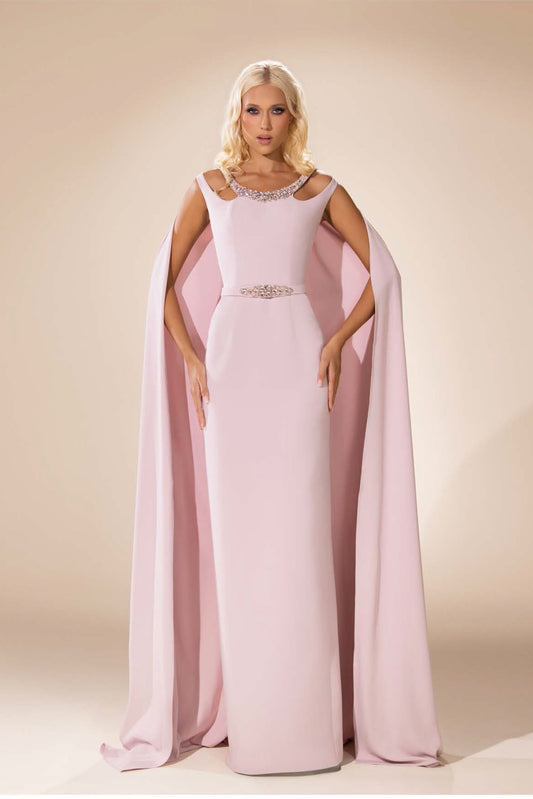Flowing Cape Gown