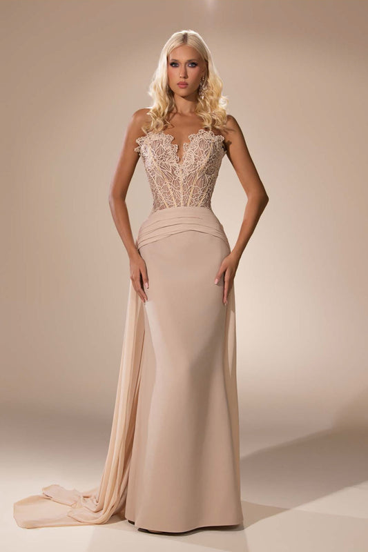 Embroidered Corset Gown