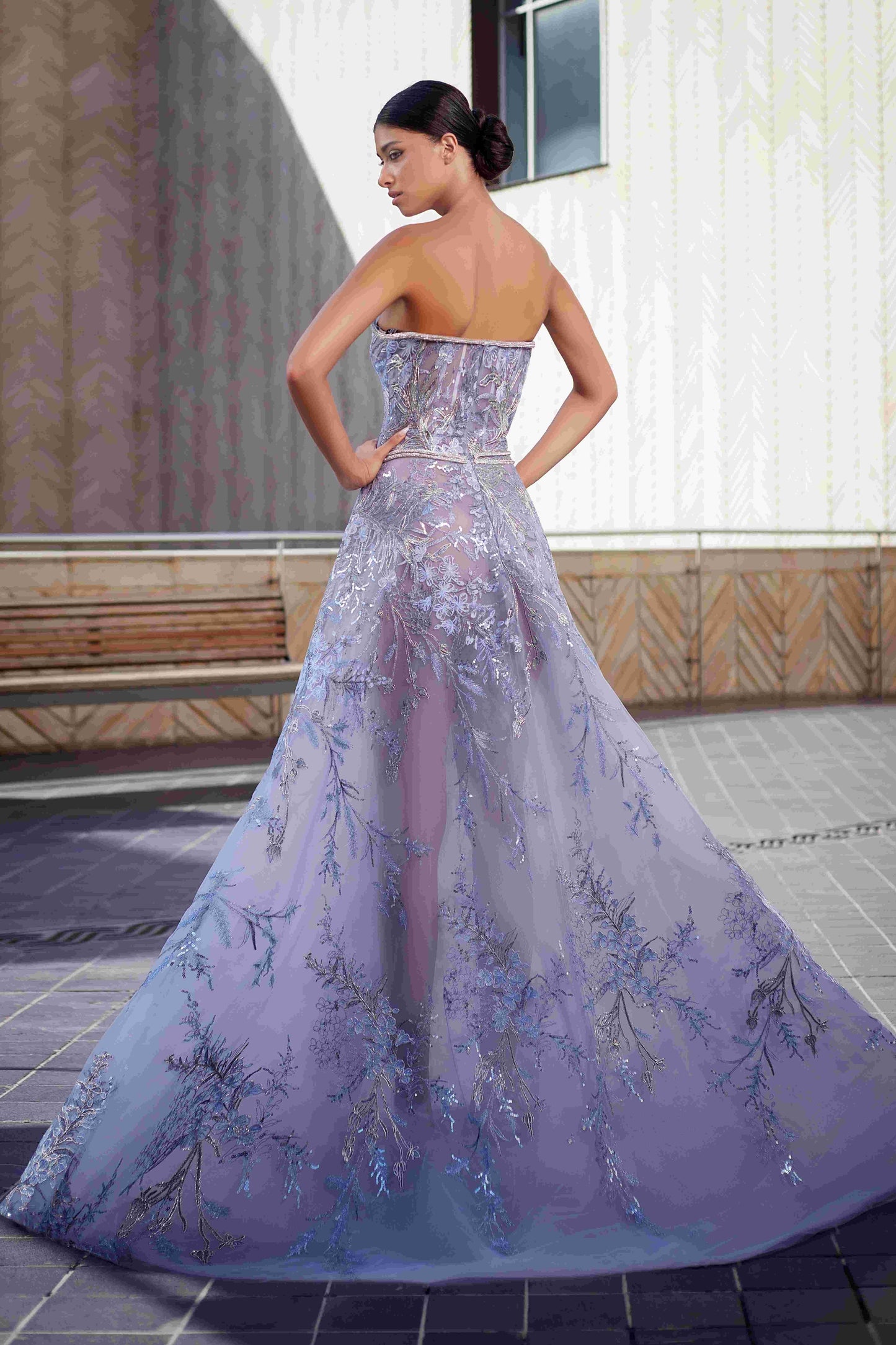 Tulle Embroidery Gown