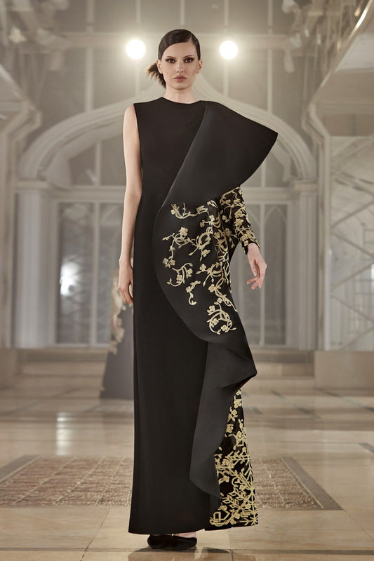 Sculpted Crepe Gown