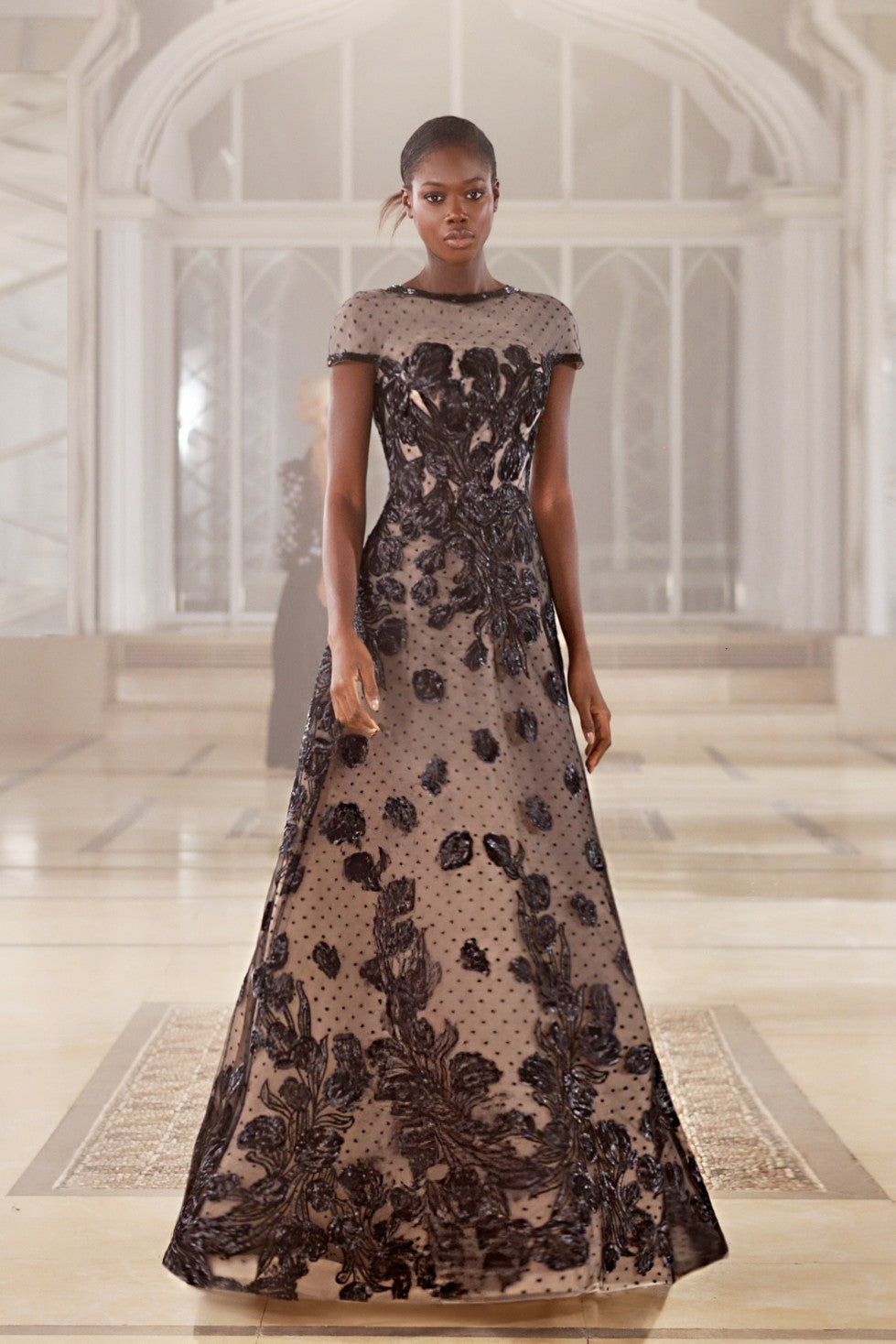 Point D’esprit Tulle Gown