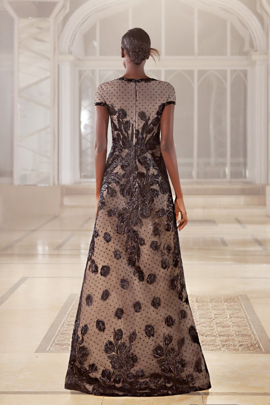 Point D’esprit Tulle Gown