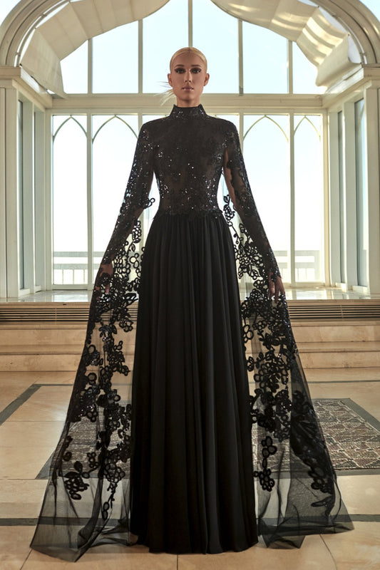 Lace Angel Wing Gown